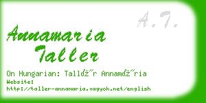 annamaria taller business card